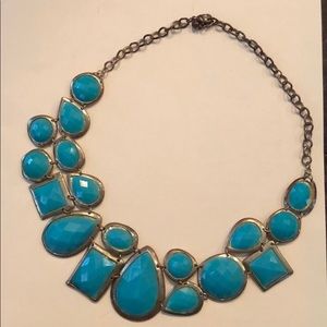 Blue Jewel Statement Necklace